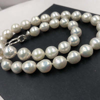 ELEISPL JEWELRY Newly 9-11MM Round Drop Freshwater Pearl Necklace #22010343