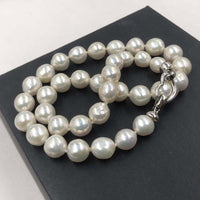 ELEISPL JEWELRY Newly 9-11MM Round Drop Freshwater Pearl Necklace #22010343