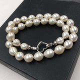 ELEISPL JEWELRY Newly 9-11MM Round Drop Freshwater Pearl Necklace #22010343