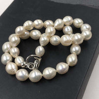 ELEISPL JEWELRY Newly 9-11MM Round Drop Freshwater Pearl Necklace #22010343