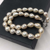 ELEISPL JEWELRY Newly 9-11MM Round Drop Freshwater Pearl Necklace #22010343