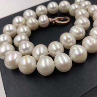 [ELEISPL JEWELRY 12-15MM Freshwater White Pearl Necklace 45cm #22010358