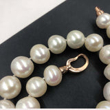 [ELEISPL JEWELRY 12-15MM Freshwater White Pearl Necklace 45cm #22010358