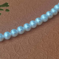 ELEISPL Stunning Small Pearl Necklace White 5mm Near Round Fresh Water Pearl G18K Gold Clasp