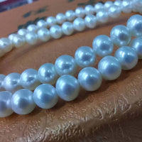 ELEISPL Stunning Small Pearl Necklace White 5mm Near Round Fresh Water Pearl G18K Gold Clasp