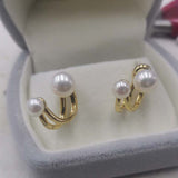 wholesale 12 pairs fashion earrings 14k gold filled Freshwater Pearl Studs