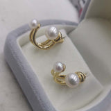 wholesale 12 pairs fashion earrings 14k gold filled Freshwater Pearl Studs