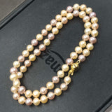 AA [ELEISPL] 17 inch Small 6mm Near Round Freshwater Pearl Necklace Multicolours Beads #22010027