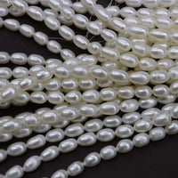 ELEISPL 30 strands white pink purple gray black green freshwater cultured pearl 6-7mm rice shape beads