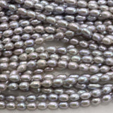 ELEISPL 30 strands white pink purple gray black green freshwater cultured pearl 6-7mm rice shape beads