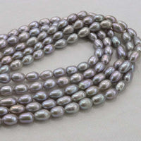 ELEISPL 30 strands white pink purple gray black green freshwater cultured pearl 6-7mm rice shape beads