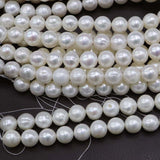 Wholesale 5 strands 12mm white freshwater pearl loose beads strings