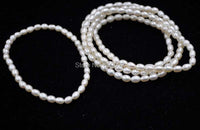 wholesale 20 Qty 4-5mm rice freshwater pearl bracelets