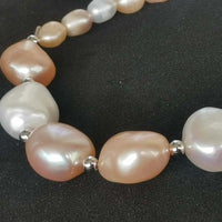 Wholesale Real Pearls Bracelets For Lots 20 Strands 5-6mm Rice Aand 10-12mm Baroque Pearl