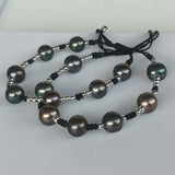 Wonderful Black Fresh Water Pearl Bracelet Handcraft Jewelry