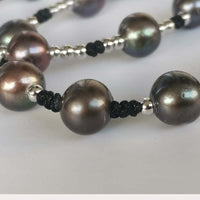 Wonderful Black Fresh Water Pearl Bracelet Handcraft Jewelry