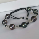 Wonderful Black Fresh Water Pearl Bracelet Handcraft Jewelry