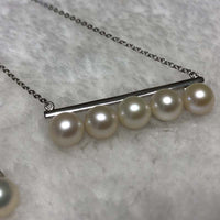 ELEISPL JEWELRY Wholesale 3 Pieces Round FW Pearls Pendants Sterling Silver #2300030-3