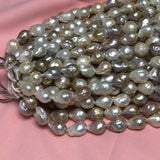 ELEISPL Wholesale 5 Strands 12-14mm Natural Thick Freshwater Nucleated Pearls Loose Strings #2300031