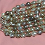 ELEISPL Wholesale 5 Strands 12-14mm Natural Thick Freshwater Nucleated Pearls Loose Strings #2300031