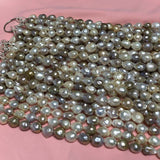 ELEISPL Wholesale 5 Strands 12-14mm Natural Thick Freshwater Nucleated Pearls Loose Strings #2300031