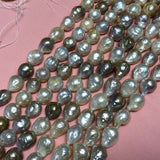 ELEISPL Wholesale 5 Strands 12-14mm Natural Thick Freshwater Nucleated Pearls Loose Strings #2300031