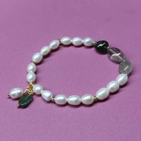 wholesale 1000 pcs rice freshwater pearl stone beads stretch bracelets