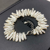 [ELEISPL] Gorgeous Luster BiWa Rare Real Pearl Bracelet Fine Jewelry For Girlfriend #22010034