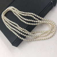 [ELEISPL] Long Style Small 6mm Natural Freshwater Pearl Necklace Natural Purple or White #22010035-36