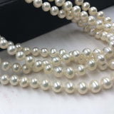 [ELEISPL] Long Style Small 6mm Natural Freshwater Pearl Necklace Natural Purple or White #22010035-36