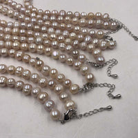 {ELEISPL] Wholesale 5 Strands 9mm Natural Mixed Freshwater Pearl Necklace  #220100382