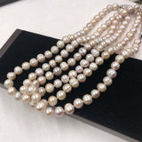 {ELEISPL] Wholesale 5 Strands 9mm Natural Mixed Freshwater Pearl Necklace  #220100382