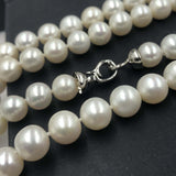 [ELEISPL]  New AA++ 85cm Long 8-9MM Round FW Pearl Necklace  #22010038