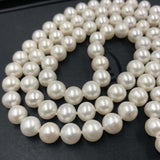 [ELEISPL]  New AA++ 85cm Long 8-9MM Round FW Pearl Necklace  #22010038