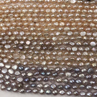 Wholesale NATURAL Colours Baroque Freshwater Pearl Loose Strings #22010398-4