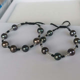 Wonderful Black Fresh Water Pearl Bracelet Handcraft Jewelry