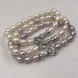 [ELEISPL Wholesale 12 Pieces 7-8mm Rice Freshwater Pearl Bracelets ##22010406