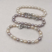 [ELEISPL Wholesale 12 Pieces 7-8mm Rice Freshwater Pearl Bracelets ##22010406