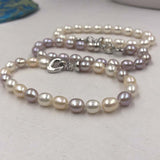 [ELEISPL Wholesale 12 Pieces 7-8mm Rice Freshwater Pearl Bracelets ##22010406