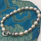 [ELEISPL Wholesale 12 Pieces 7-8mm Rice Freshwater Pearl Bracelets ##22010406