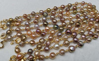 9-11mm Gorgeous rainbow Pearl Kasumi freshwater pearls bracelets 10 Qty newly