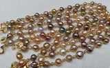 9-11mm Gorgeous rainbow Pearl Kasumi freshwater pearls bracelets 10 Qty newly