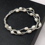 ELEISPL wholesale 3lines rice freshwater pearl bracelets #22010425