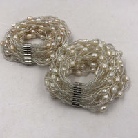 ELEISPL wholesale 3lines rice freshwater pearl bracelets #22010425