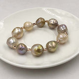 wholesale 6 Pieces Different Style Natural Furrow Kasumi FW Pearl Bracelets #22000436