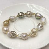 wholesale 6 Pieces Different Style Natural Furrow Kasumi FW Pearl Bracelets #22000436