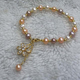 Gorgeous Bright Colours Freshwater Pearl Bracelet Free Shipping