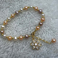 Gorgeous Bright Colours Freshwater Pearl Bracelet Free Shipping