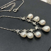 AAA Lots 15 Qty 7-8mm drop freshwater cultured pearl necklace Pendants #22000451