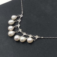 AAA Lots 15 Qty 7-8mm drop freshwater cultured pearl necklace Pendants #22000451